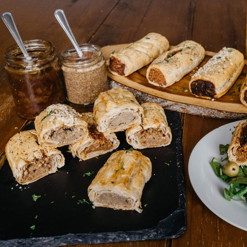 Toppings Hot & Spicy Vegan Sausage Roll (8 x 125g) / case (Pre Baked - Thaw & Serve)