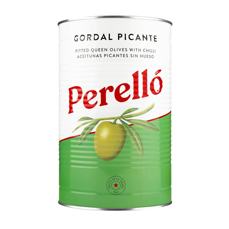 Perello Gordal Olives (pitted) DNW 600g Tin / each