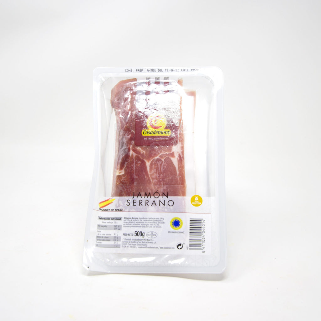 Sliced Serrano Ham 500g / each