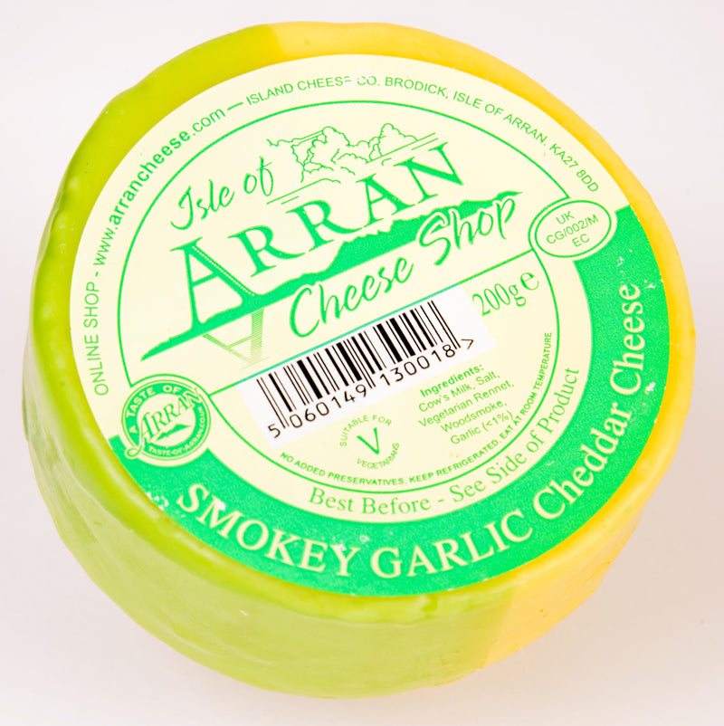 Arran Smoked Garlic Cheddar 200g / each