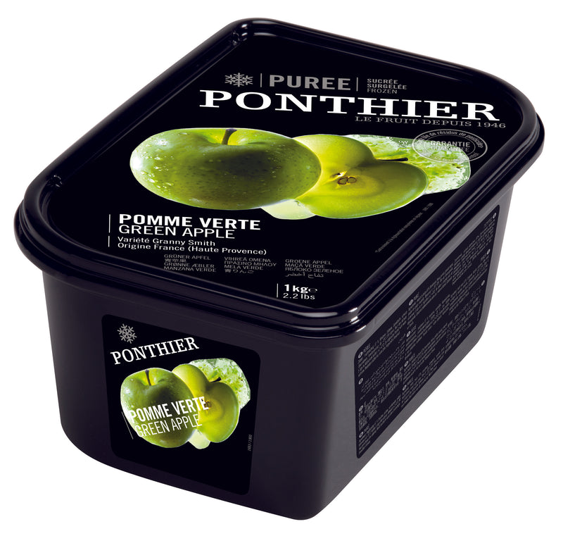 Ponthier Frozen Green Apple Puree 1kg / each